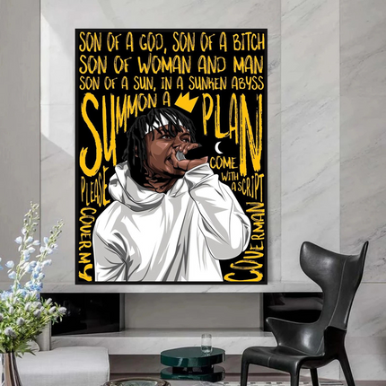 ChandelierDecor - Jid J.I.D Rapper Singer Canvas Wall Art