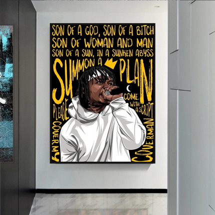 ChandelierDecor - Jid J.I.D Rapper Singer Canvas Wall Art