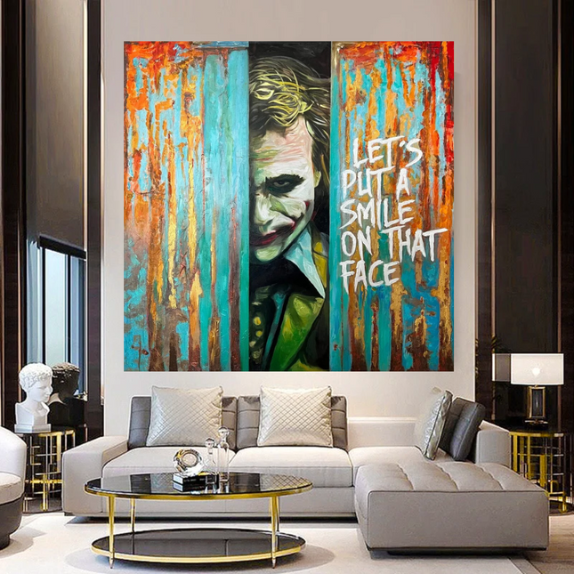 ChandelierDecor - Joker Smile Canvas Wall Art - Exquisite Home Decor