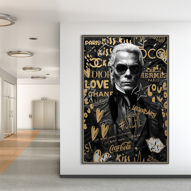 ChandelierDecor - Karl Canvas Wall Art: The Fashion Icon Exquisite D√©cor