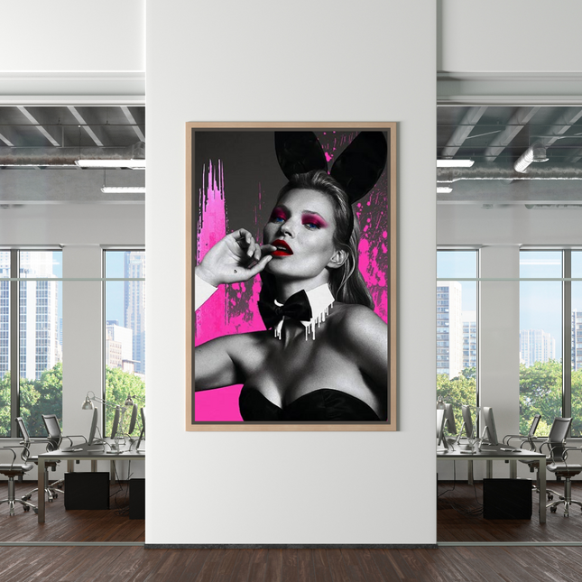 ChandelierDecor - Kate Moss Bunny Girl Model Paris Canvas Wall Art