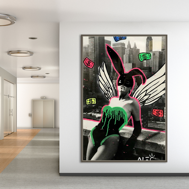 ChandelierDecor - Kate Moss Bunny Girl Poster - Alec Exclusive Art Collection