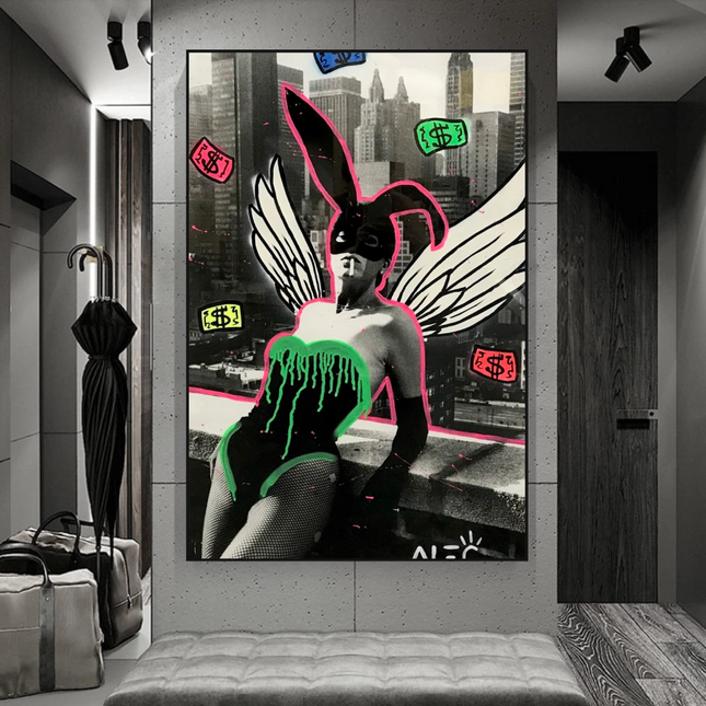 ChandelierDecor - Kate Moss Bunny Girl Poster - Alec Exclusive Art Collection