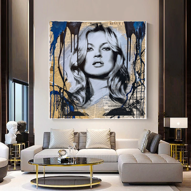 ChandelierDecor - Kate Moss Canvas Wall Art: Banksy-inspired home decor