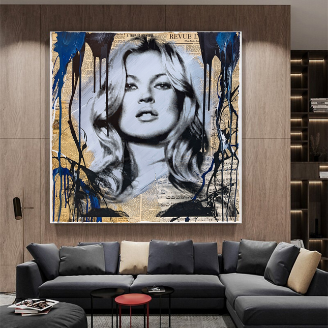 ChandelierDecor - Kate Moss Canvas Wall Art: Banksy-inspired home decor