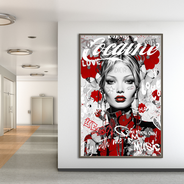ChandelierDecor - Kate Moss Canvas Wall Art - Perfect to express your love.
