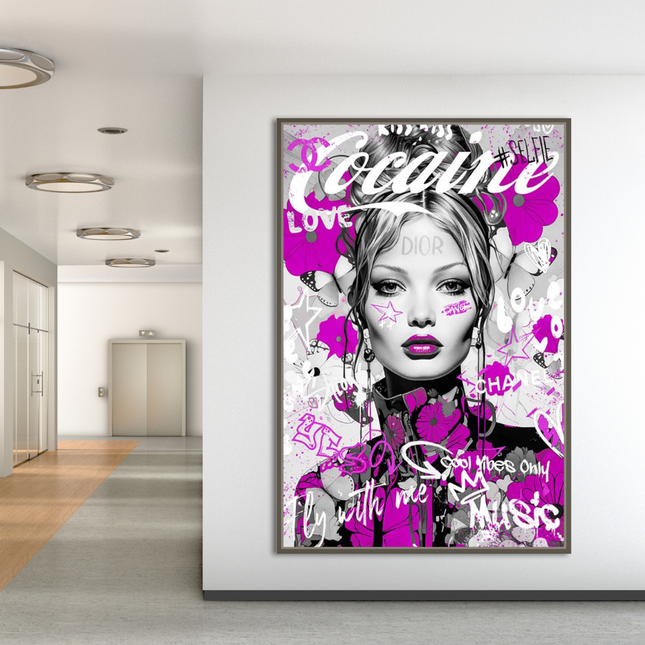 ChandelierDecor - Kate Moss Canvas Wall Art: Stunning Decor For Your Space