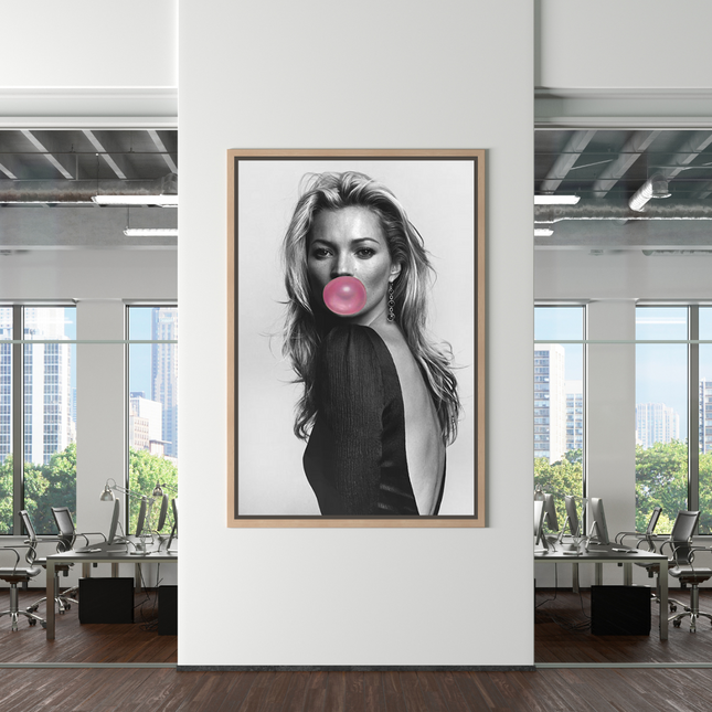 ChandelierDecor - Kate Moss Fashion Model Chewing Gum Canvas Wall Art