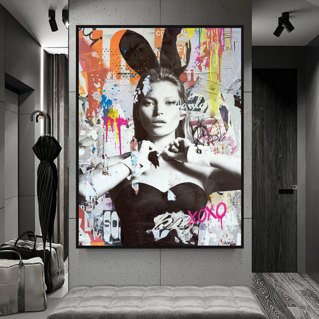 ChandelierDecor - Kate Moss Graffiti Canvas Wall Art