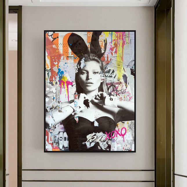 ChandelierDecor - Kate Moss Graffiti Canvas Wall Art