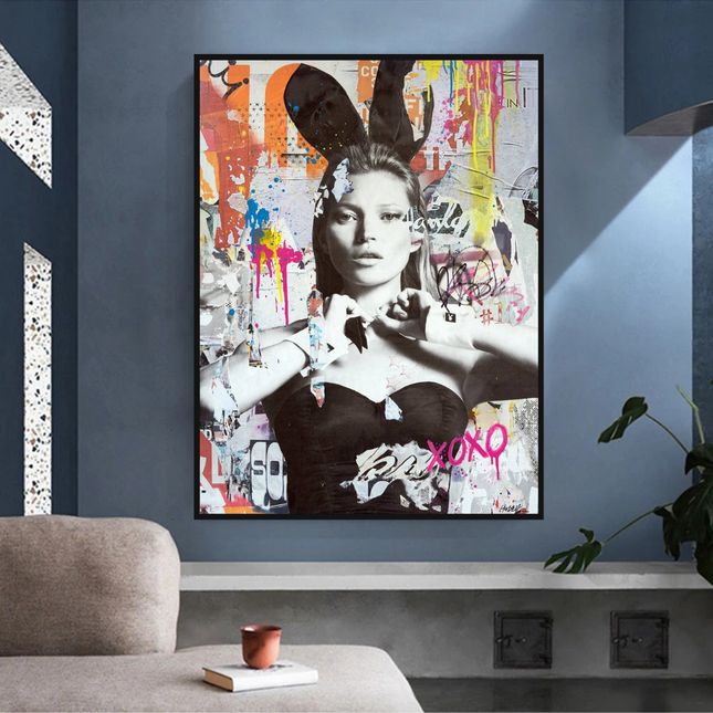 ChandelierDecor - Kate Moss Graffiti Canvas Wall Art
