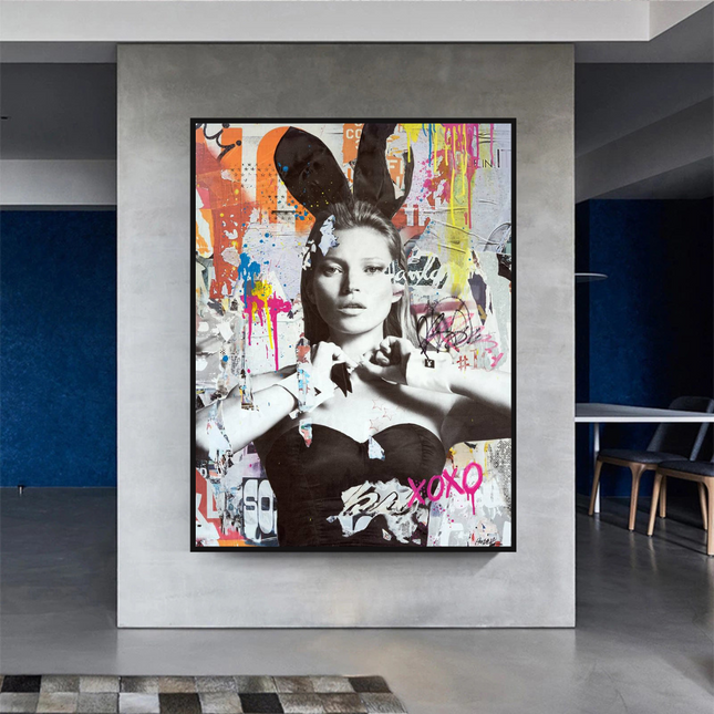 ChandelierDecor - Kate Moss Graffiti Canvas Wall Art
