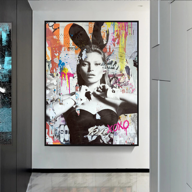 ChandelierDecor - Kate Moss Graffiti Canvas Wall Art