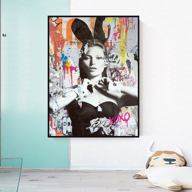 ChandelierDecor - Kate Moss Graffiti Canvas Wall Art