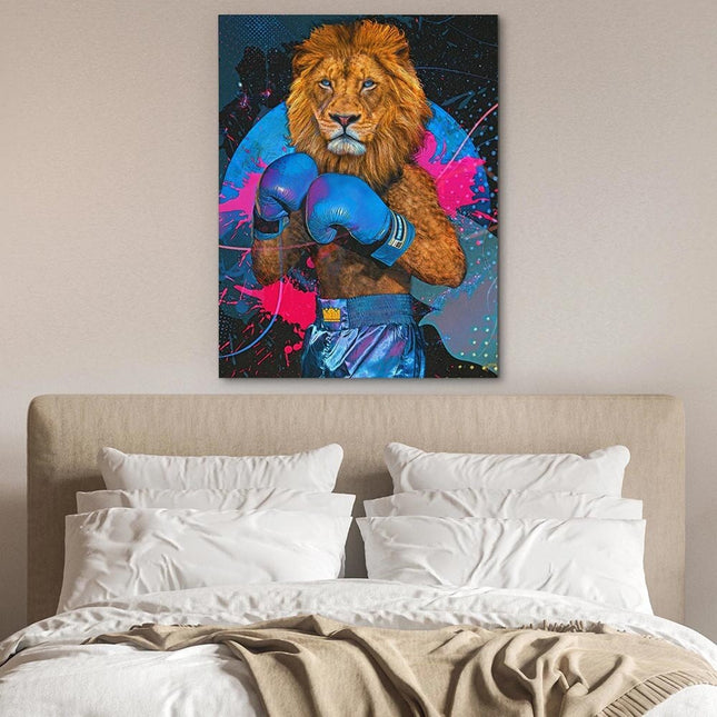 ChandelierDecor - King Lion Boxer Canvas Wall Art