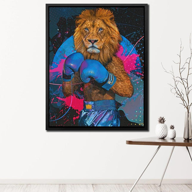 ChandelierDecor - King Lion Boxer Canvas Wall Art