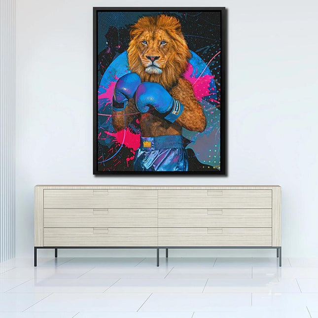 ChandelierDecor - King Lion Boxer Canvas Wall Art