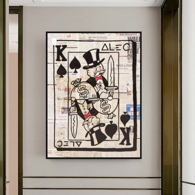 ChandelierDecor - King of Spades Poker - Mr Monopoly Canvas Art