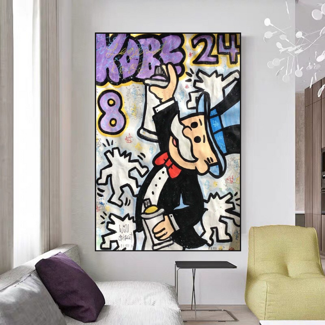 ChandelierDecor - Kobe: Mr Monopoly Canvas Wall Art ‚Äì Exclusive Design