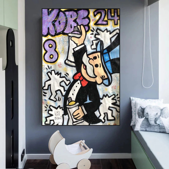 ChandelierDecor - Kobe: Mr Monopoly Canvas Wall Art ‚Äì Exclusive Design