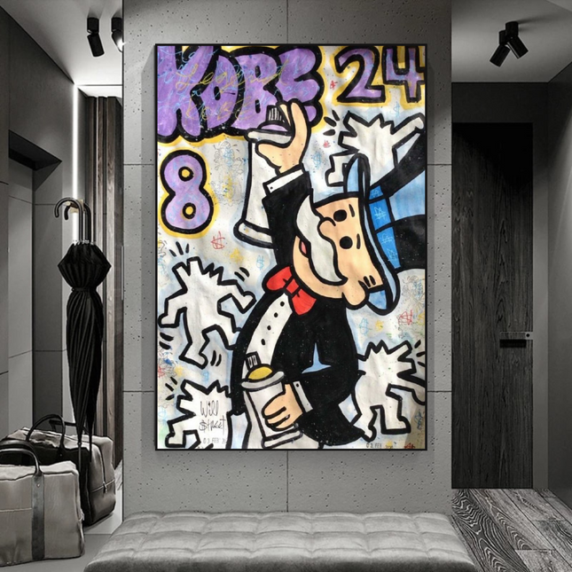 ChandelierDecor - Kobe: Mr Monopoly Canvas Wall Art ‚Äì Exclusive Design