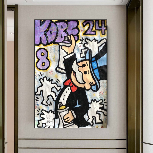 ChandelierDecor - Kobe: Mr Monopoly Canvas Wall Art ‚Äì Exclusive Design