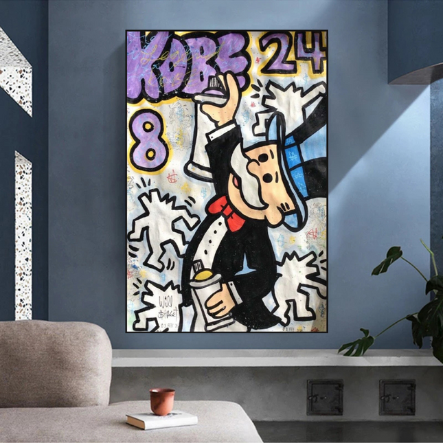 ChandelierDecor - Kobe: Mr Monopoly Canvas Wall Art ‚Äì Exclusive Design