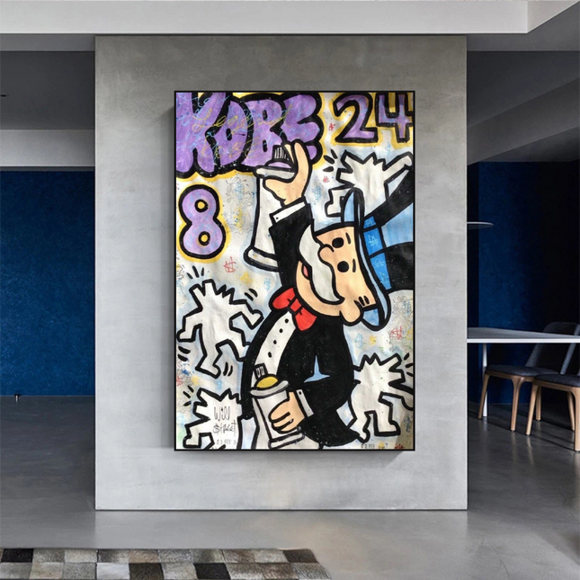 ChandelierDecor - Kobe: Mr Monopoly Canvas Wall Art ‚Äì Exclusive Design