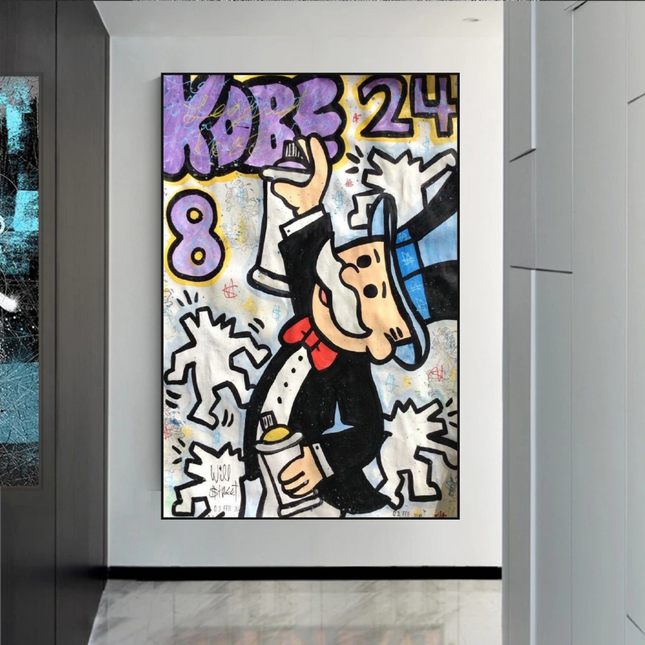 ChandelierDecor - Kobe: Mr Monopoly Canvas Wall Art ‚Äì Exclusive Design