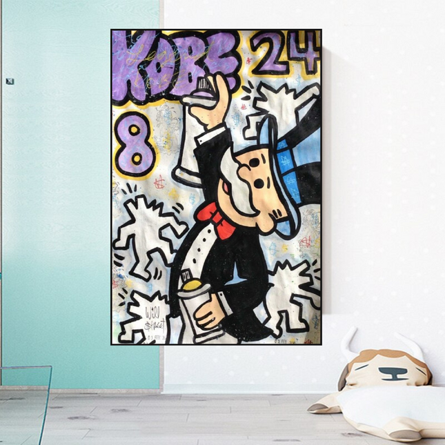 ChandelierDecor - Kobe: Mr Monopoly Canvas Wall Art ‚Äì Exclusive Design
