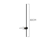 Noir / 80 cm - Modèle A / Blanc chaud