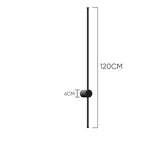 Noir / 120 cm - Modèle A / Blanc chaud