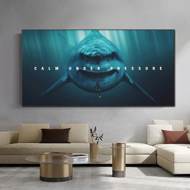 ChandelierDecor - Large Size Animal Shark Canvas Wall Art