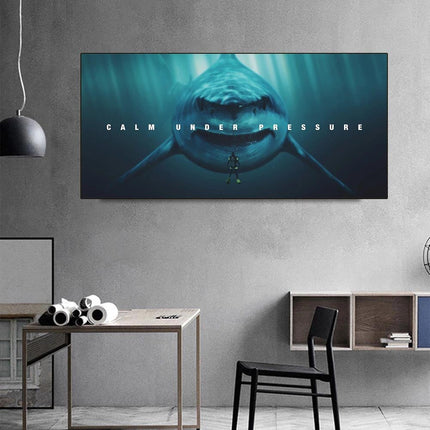ChandelierDecor - Large Size Animal Shark Canvas Wall Art