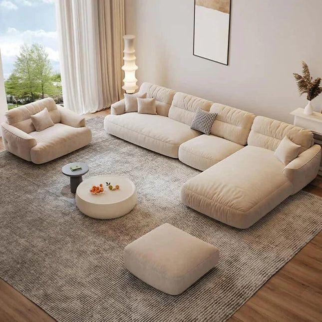 ChandelierDecor - Lazy Modern Sectional Sofa – Para Lounge Velvet Seating