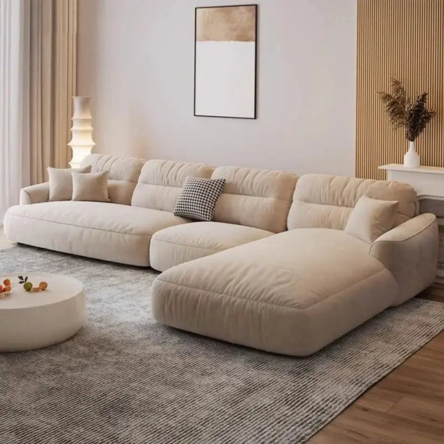 ChandelierDecor-Lazy Modern Sectional Sofa – Para Lounge Velvet Seating