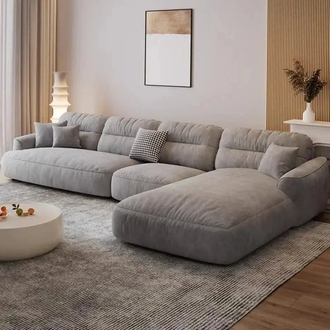 ChandelierDecor-Lazy Modern Sectional Sofa – Para Lounge Velvet Seating