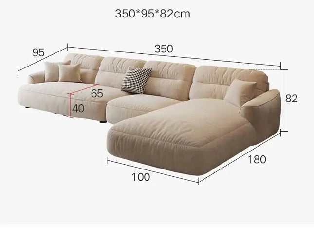 ChandelierDecor-Lazy Modern Sectional Sofa – Para Lounge Velvet Seating