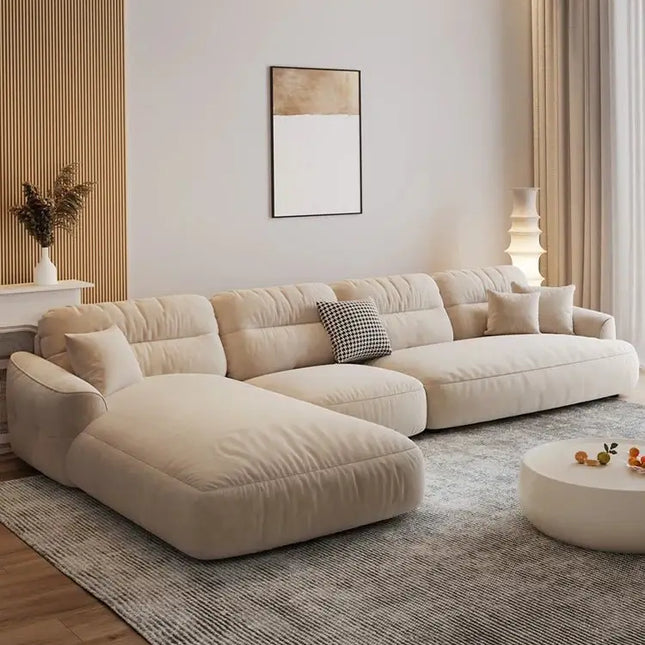 ChandelierDecor-Lazy Modern Sectional Sofa – Para Lounge Velvet Seating
