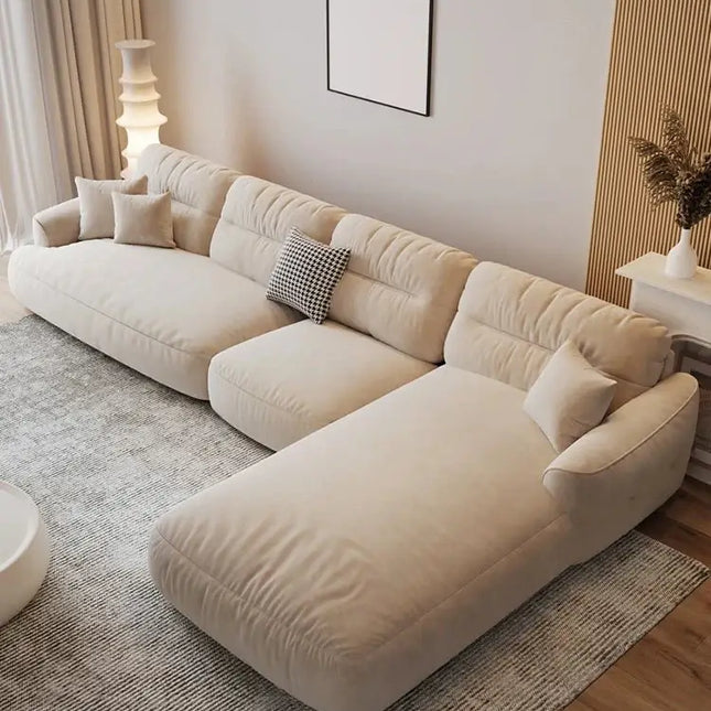 ChandelierDecor-Lazy Modern Sectional Sofa – Para Lounge Velvet Seating