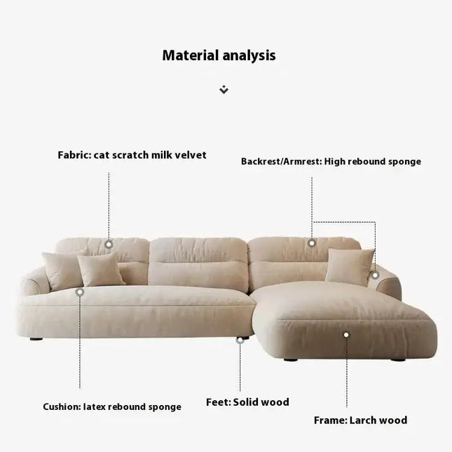 ChandelierDecor-Lazy Modern Sectional Sofa – Para Lounge Velvet Seating