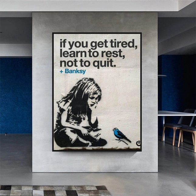 ChandelierDecor - Learn to Rest Canvas Wall Art - Discover Banksy