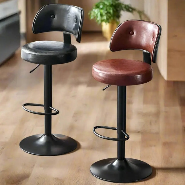 ChandelierDecor-Leather Bar Chair – Kitchen Island • Dining Room