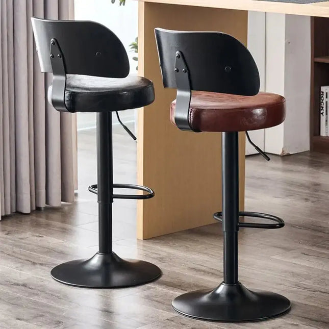 ChandelierDecor-Leather Bar Chair – Kitchen Island • Dining Room
