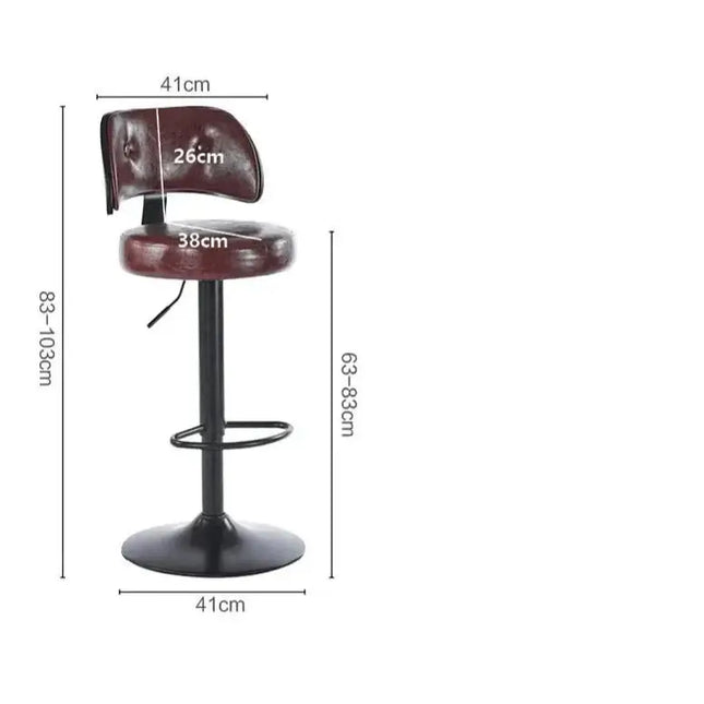 ChandelierDecor-Leather Bar Chair – Kitchen Island • Dining Room