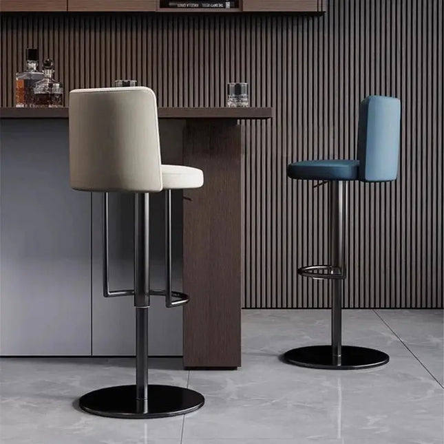 ChandelierDecor-Leather Bar Stool – Adjustable