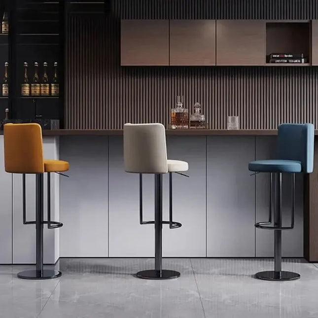 ChandelierDecor-Leather Bar Stool – Adjustable