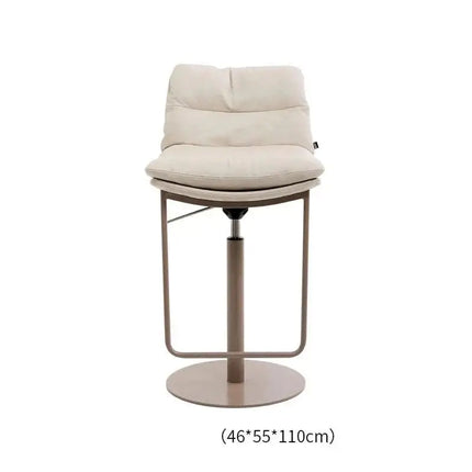 Cocina Leather Bar Chair – Adjustable Swivel Counter Stool-Bar Stools