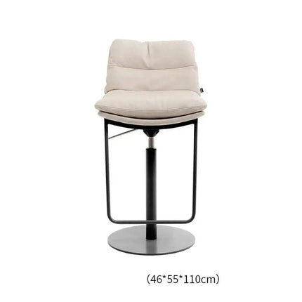 Cocina Leather Bar Chair – Adjustable Swivel Counter Stool-Bar Stools