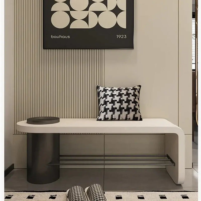 ChandelierDecor-Leather Bench